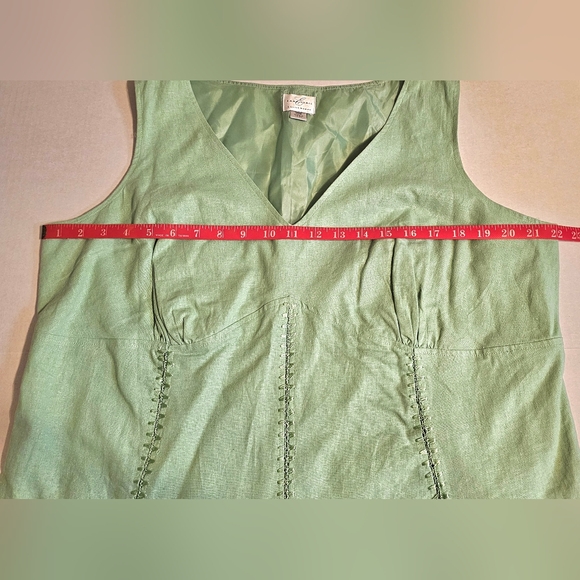 Emma James Women's Skirt Top Size 16W Two Piece Set Embroidered Trim Green - Picture 14 of 14